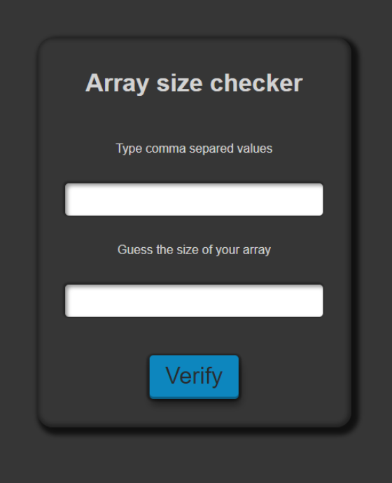Array size checker