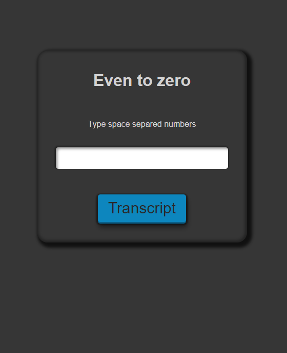 Even to Zero