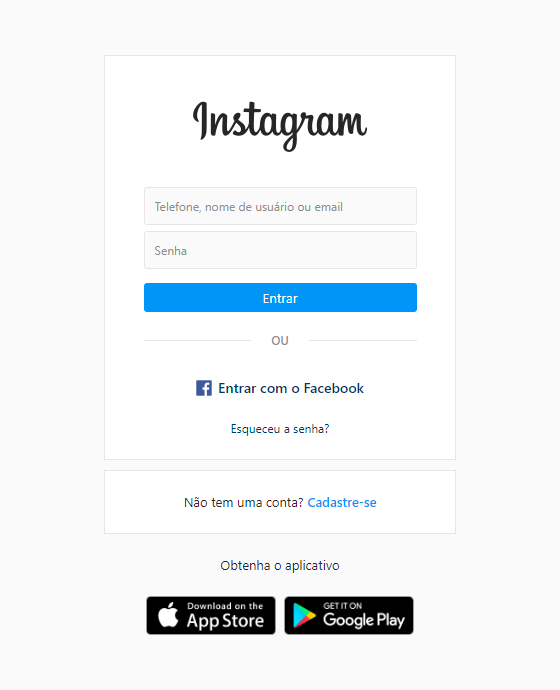 Instagram login page clone!